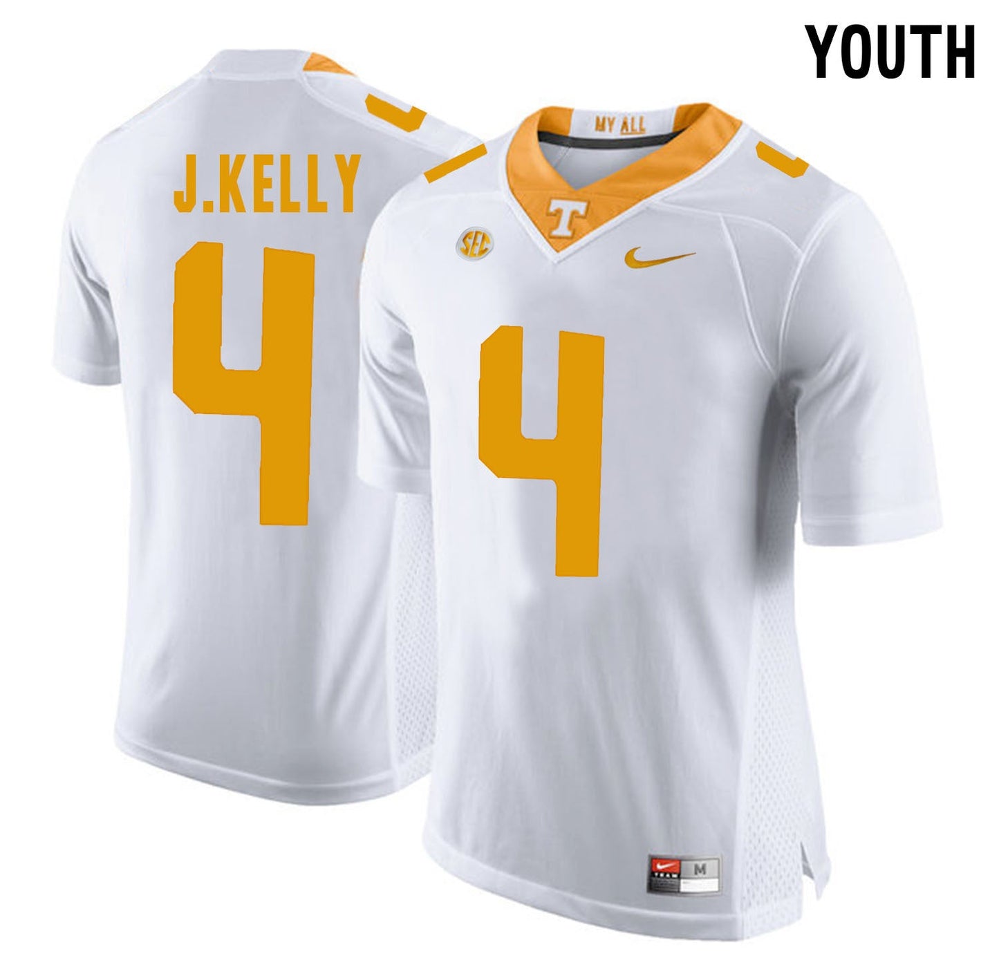 Youth John Kelly 4 White College Football Jersey football jersey product view 1