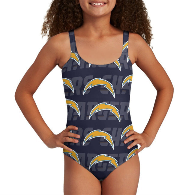 Youth Los Angeles Chargers Bodysuit Comfortable Swimwear Beachwear Bathing 001(Pls Football Jersey football jersey product view 1