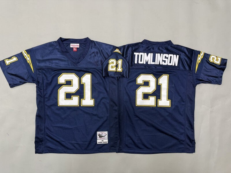 Youth Los Angeles Chargers #21 Tomlinson Lightning Youth Style 2 Football Jersey football jersey product view 1