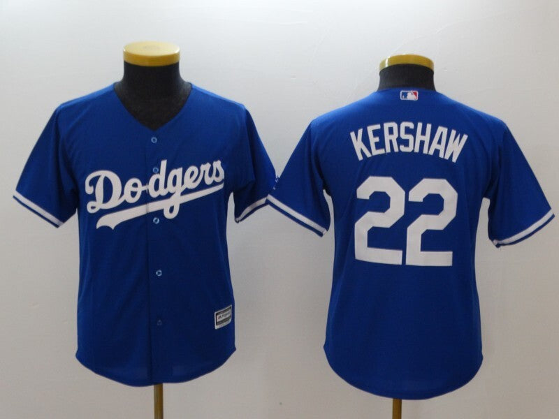 Youth Los Angeles Dodgers #22 Clayton Kershaw Style 3 Baseball Jersey baseball jersey product view 1