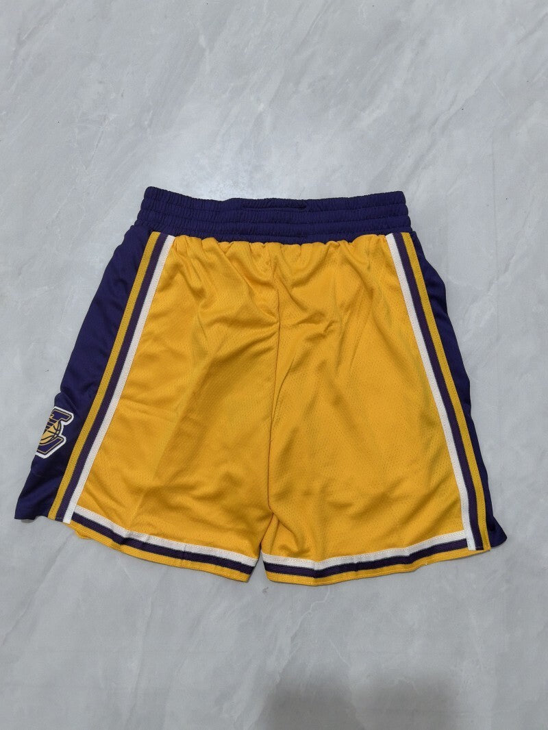 Youth Los Angeles Lakers Youth Lakers Yellow Shorts Style 1 Basketball Jersey basketball jersey product view 1