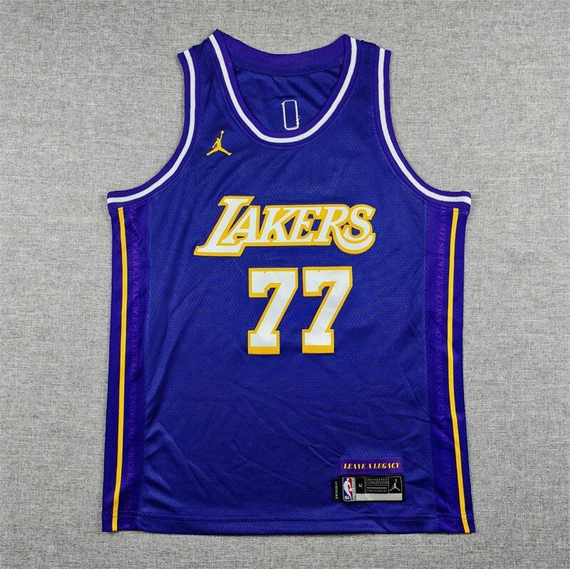 Youth Los Angeles Lakers #77 Luka Doncic Youth 26 Lakers 77 Purple Statement Edition Style 1 basketball jersey product view 1