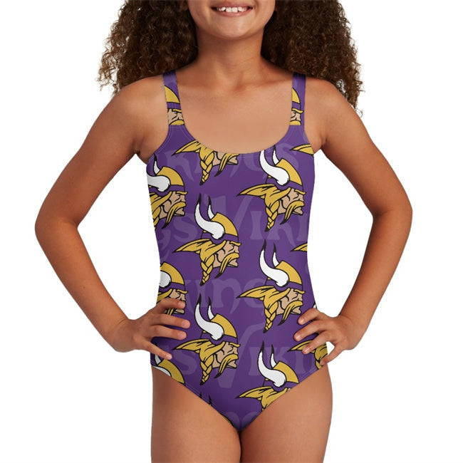 Youth Minnesota Vikings Bodysuit Comfortable Swimwear Beachwear Bathing 001(Pls Football Jersey football jersey product view 1