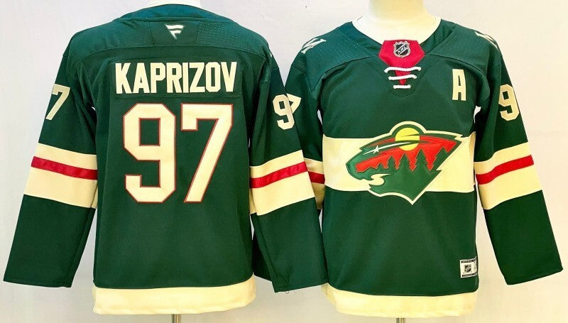 Youth Minnesota Wild #97 Kirill Kaprizov Youth Style 2 Hockey Jersey hockey jersey product view 1