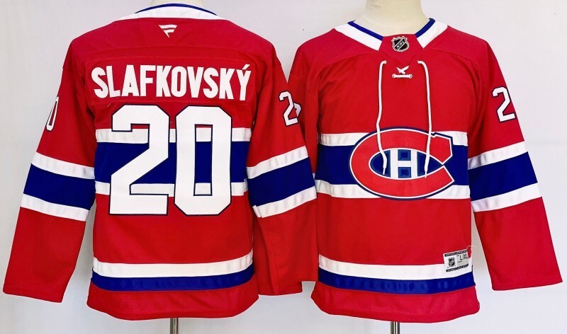 Youth Montreal Canadiens #20 Juraj Slafkovsky Youth Hockey Jersey hockey jersey product view 1