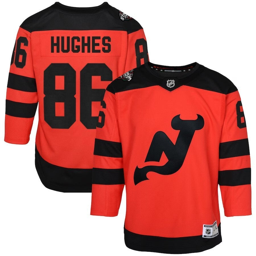 Youth New Jersey Devils #86 Jack Hughes 2024 NHL Stadium Series Premier Player Jersey – Red Style 1 hockey jersey product view 1