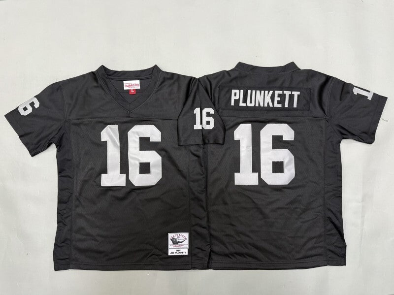 Youth Oakland Raiders #16 Jim Plunkett Raiders Youth Football Jersey football jersey product view 1
