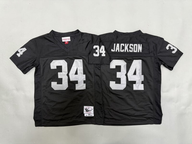 Youth Oakland Raiders #34 Bo Jackson Raiders Youth Style 1 Football Jersey football jersey product view 1
