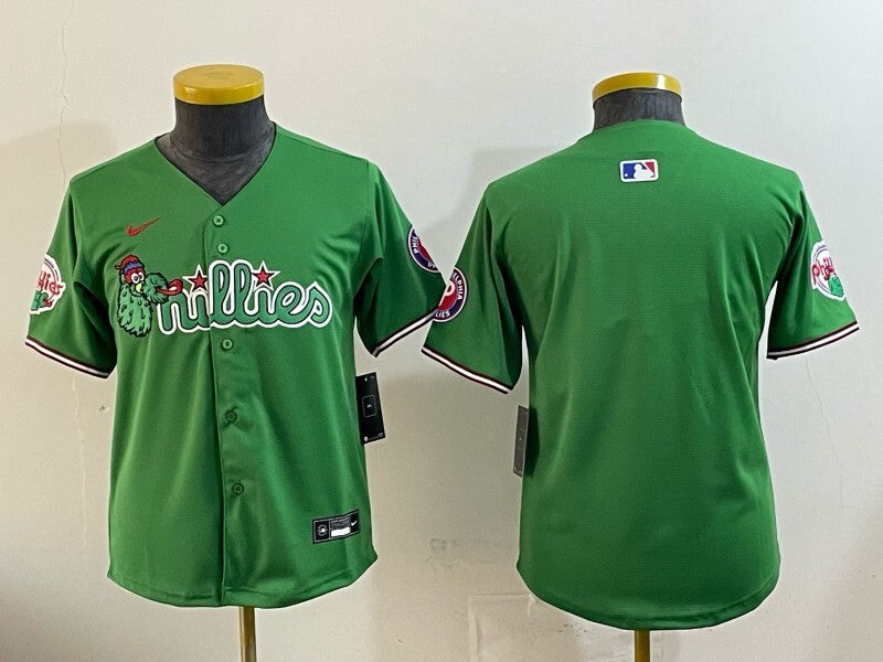 Youth Philadelphia Phillies Phillies Collaboration Youth Style 2 Baseball Jersey baseball jersey product view 1