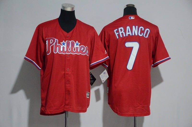 Youth Philadelphia Phillies Style 2 Baseball Jersey baseball jersey product view 1