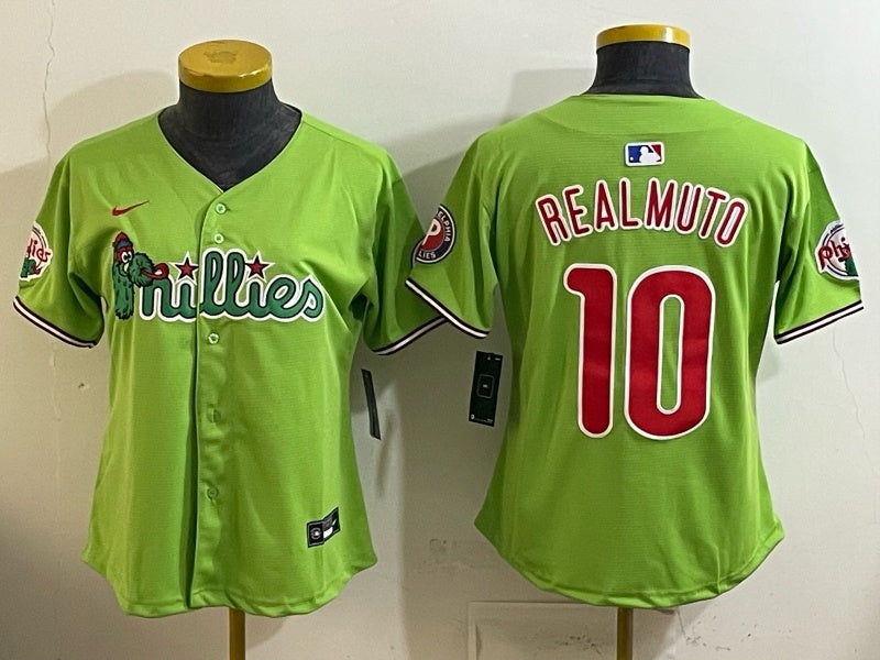 Youth Philadelphia Phillies #10 J.T. Realmuto Phillies 6 Edition Women Youth Baseball Jersey baseball jersey product view 1
