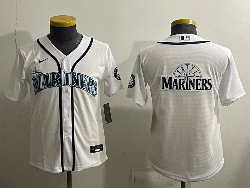 Youth Seattle Mariners Mariners Youth Style 2 Baseball Jersey baseball jersey product view 1
