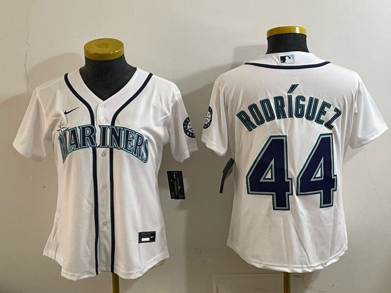 Youth Seattle Mariners #44 Julio Rodriguez Mariners Women Youth Baseball Jersey baseball jersey product view 1