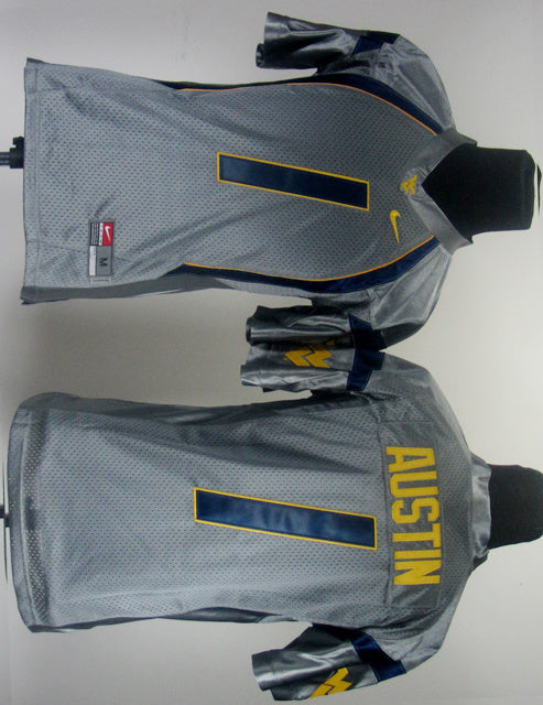 Youth Tavon Austin 1 Grey Youth College Football Jersey football jersey product view 1