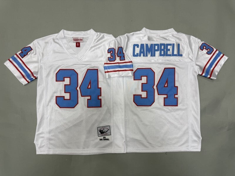 Youth Tennessee Oilers #34 Earl Campbell Oilers Youth Style 1 Hockey Jersey hockey jersey product view 1