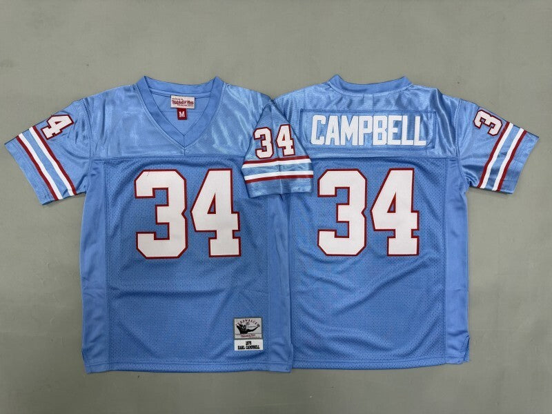 Youth Tennessee Oilers #34 Earl Campbell Oilers Youth Style 2 Hockey Jersey hockey jersey product view 1
