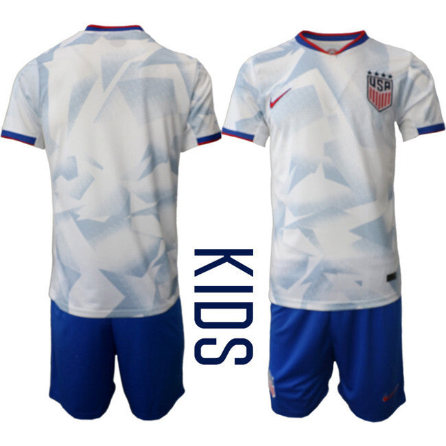Youth United States Custom White 2026 World Cup Home Soccer Jersey Suit sports jersey product view 1