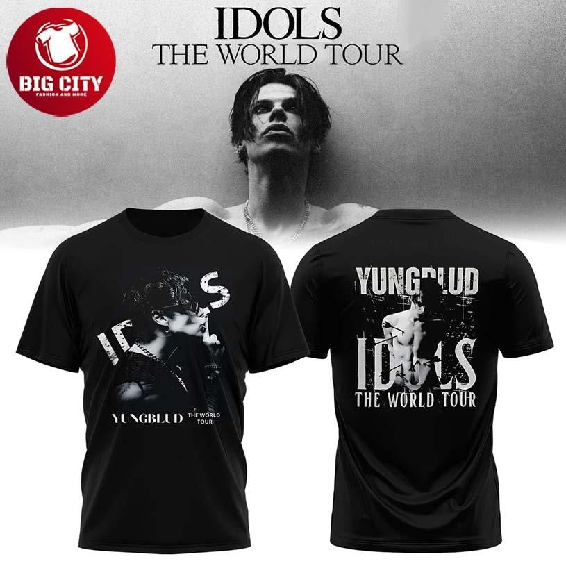 Yungblud IDOLS World Tour 2026 Two Sided Shirt Unisex T-shirt, Sweatshirt, Hoodie, Long Sleeve Tee - T-Shirt, Sweatshirt, Hoodie