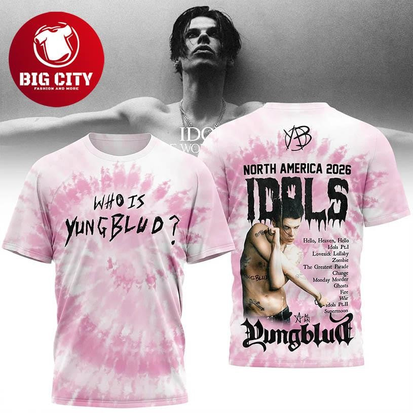 Yungblud Idols North America 2026 Tour Two Sided Shirt Unisex T-shirt, Sweatshirt, Hoodie, Long Sleeve Tee - T-Shirt, Sweatshirt, Hoodie