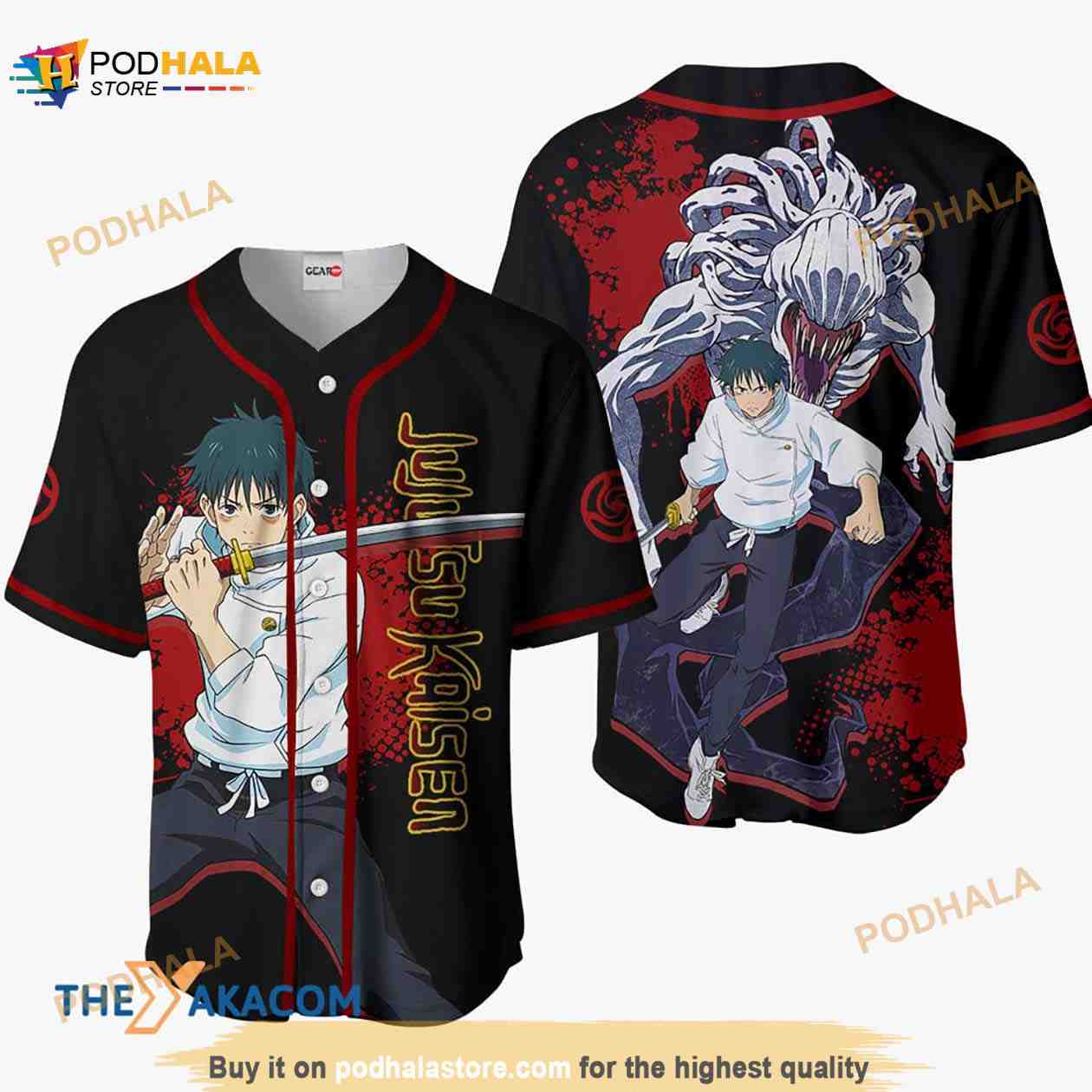 Yuta Okkotsu Jujutsu Kaisen Anime 3D Baseball Jersey Shirt baseball jersey product view 1