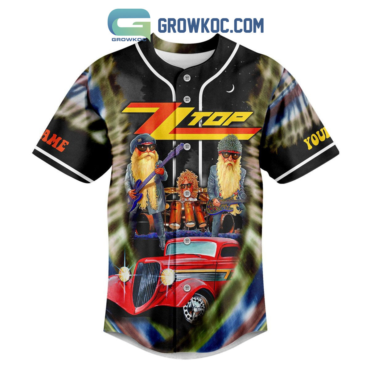 ZZTop Baby Please I Wanna Drive You Home Personalized Baseball Jersey baseball jersey product view 2
