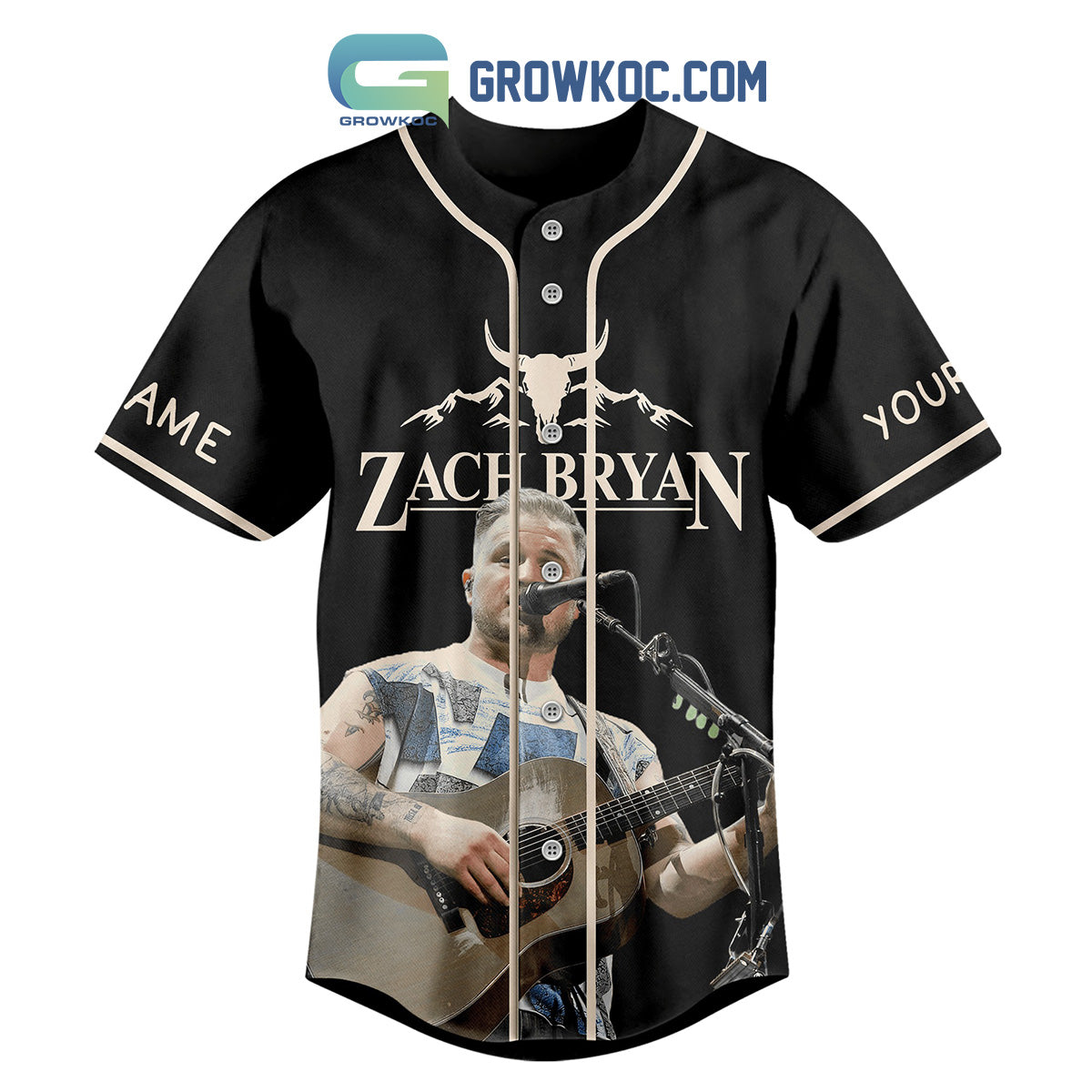 Zach Bryan I Remember Every Moment On The Nights With You Black Design Personalized Baseball Jersey baseball jersey product view 2