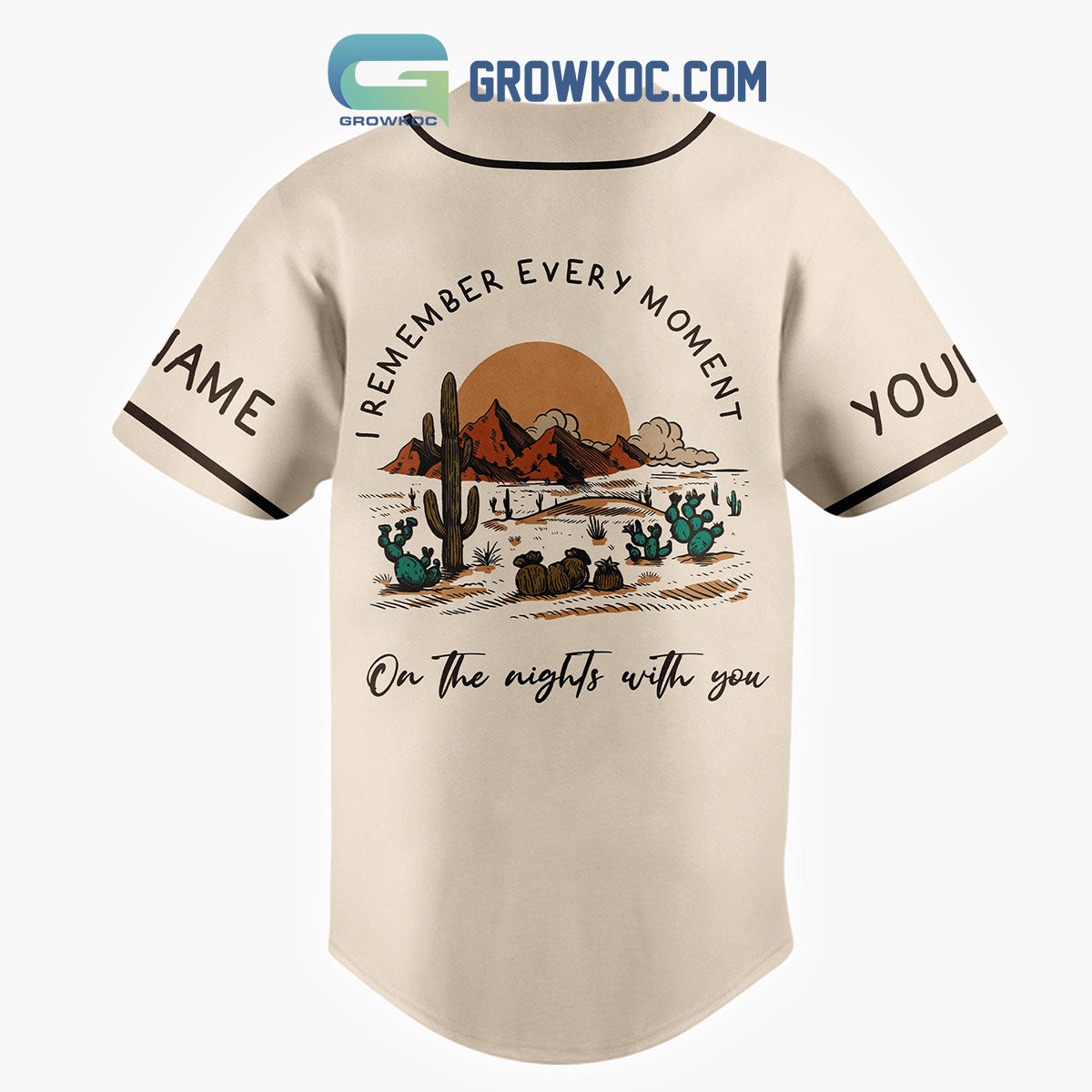 Zach Bryan I Remember Every Moment On The Nights With You Personalized Baseball Jersey baseball jersey product view 3