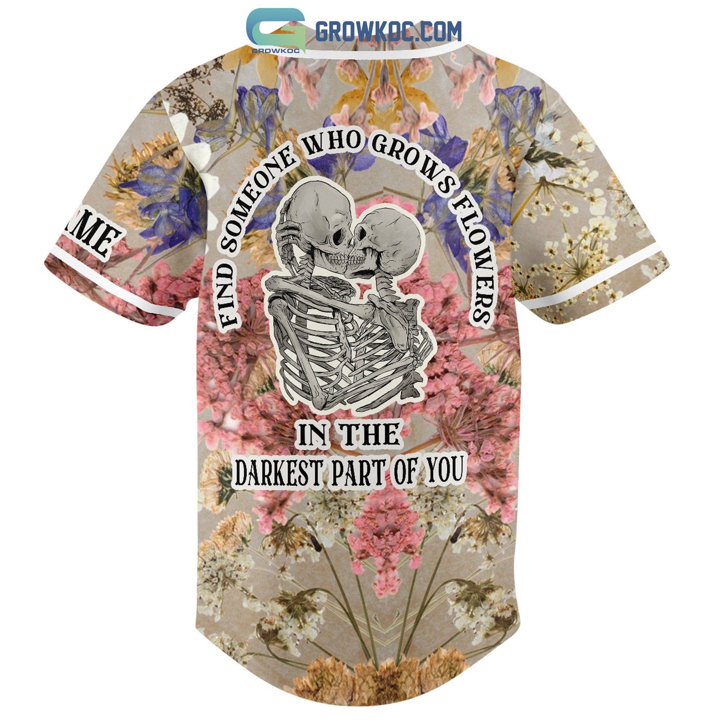 Zach Bryan Skull In The Darkest Part Of You Personalized Baseball Jersey baseball jersey product view 3