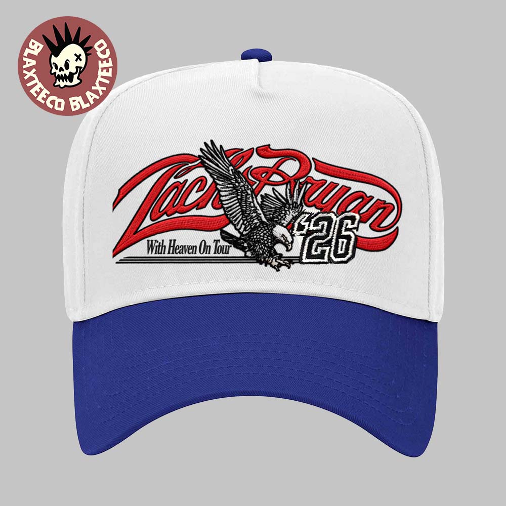Zach Bryan With Heaven On Top Tour 2026 Merch Eagle Cap Hat Snapback Unisex T-shirt, Sweatshirt, Hoodie, Long Sleeve Tee - T-Shirt, Sweatshirt, Hoodie