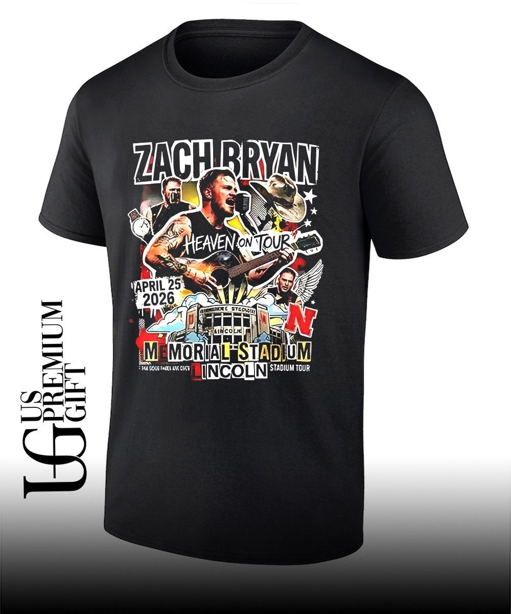 Zach Bryan With Heaven On Tour 2026 shirt Unisex T-shirt, Sweatshirt, Hoodie, Long Sleeve Tee - T-Shirt, Sweatshirt, Hoodie