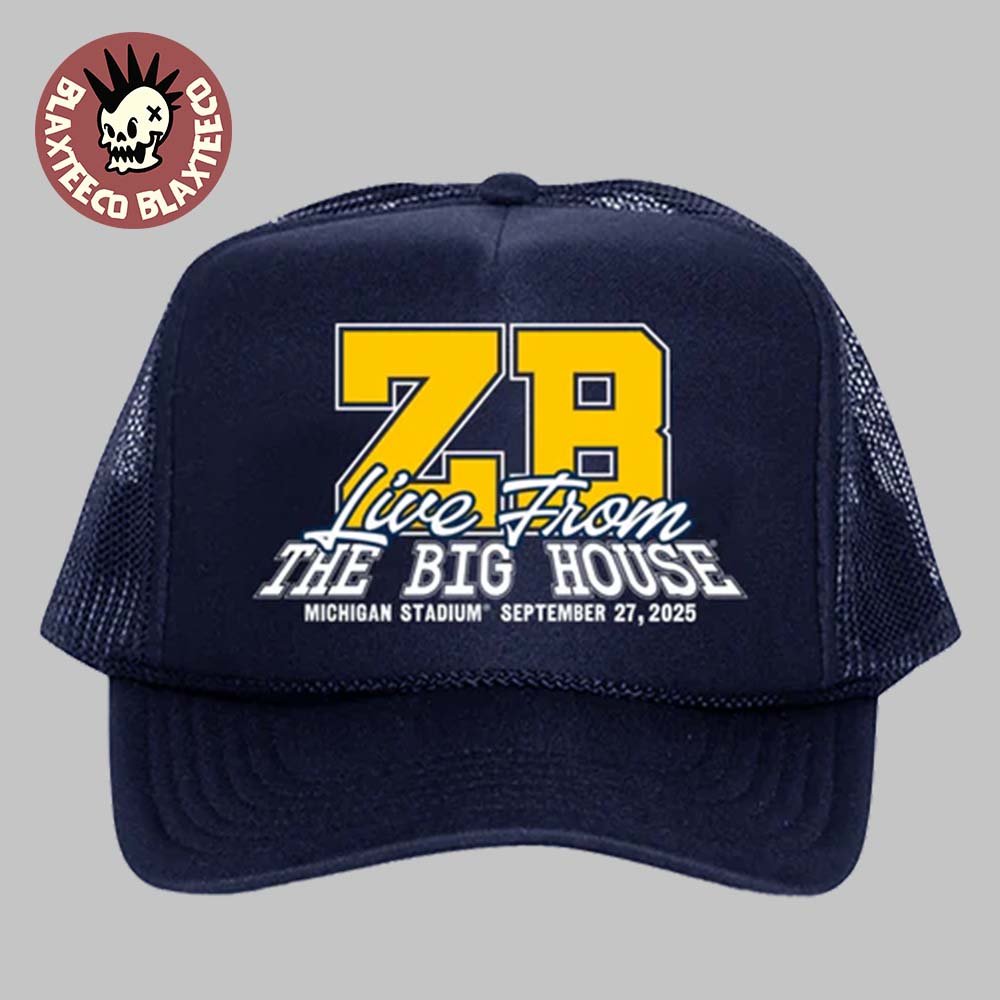 Zach Bryan x Michigan Wolverines Live From The Big House Ann Arbor Michigan On September 27 2025 Logo Navy Truck Hat - T-Shirt, Sweatshirt, Hoodie
