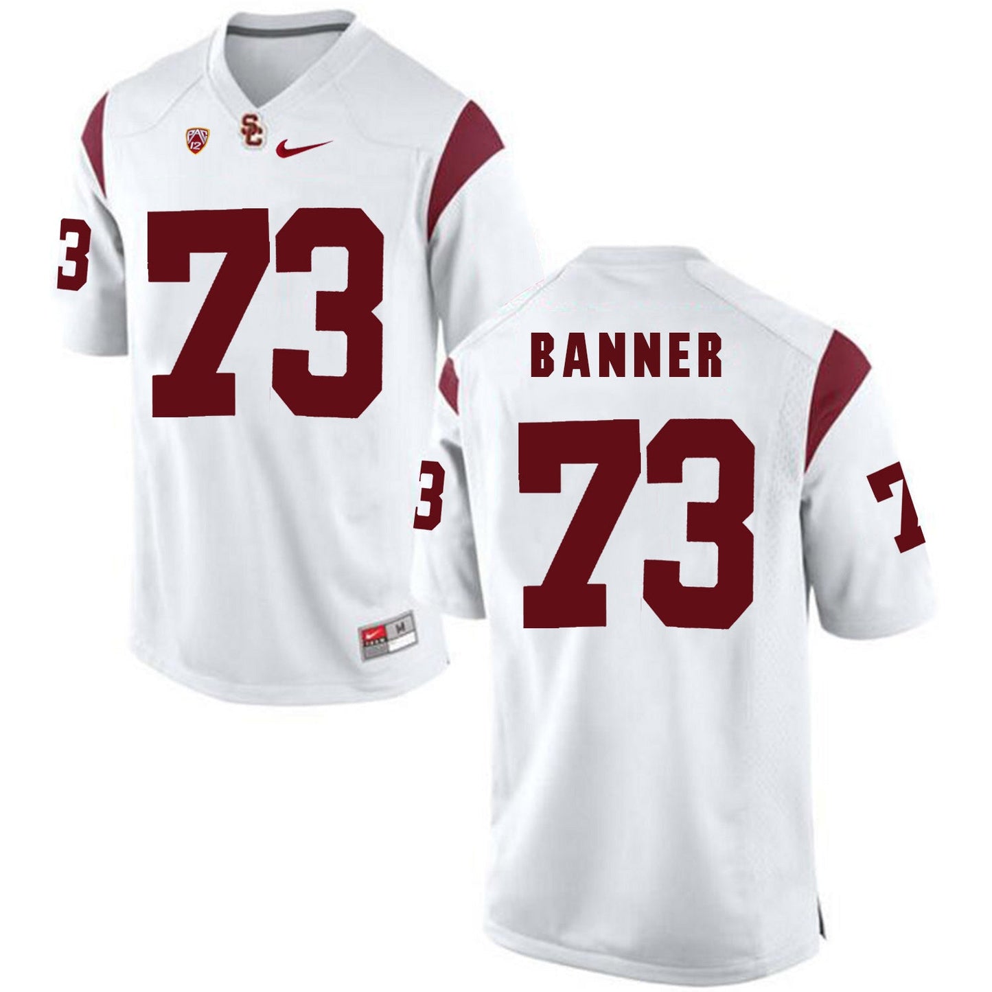 Zach Banner 73 - White College Football Jersey football jersey product view 1