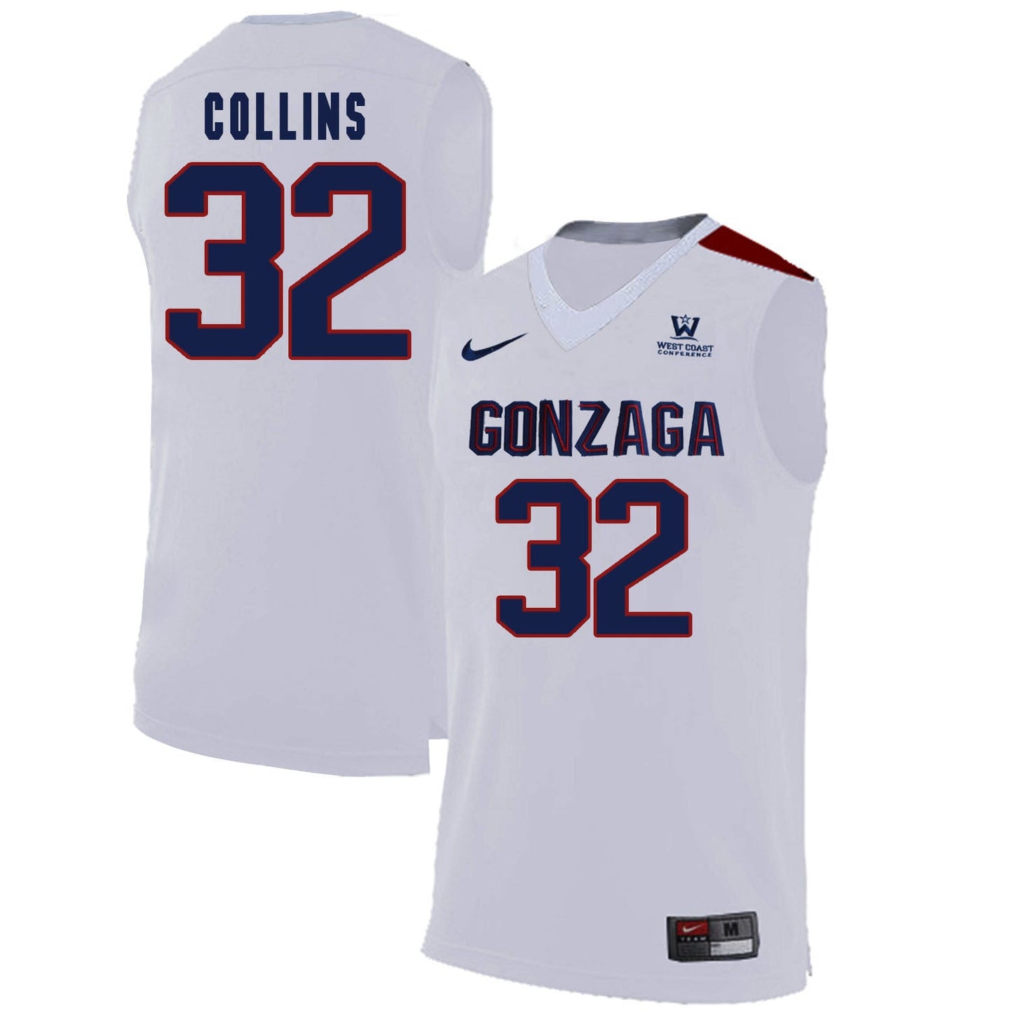 Zach Collins 32 White College Football Jersey football jersey product view 1