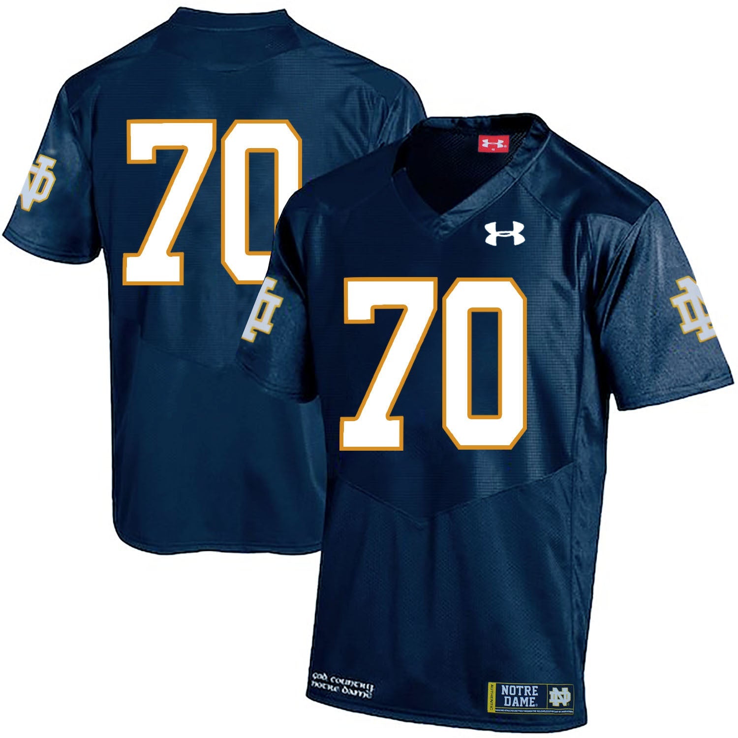 Zack Martin 70 Navy .2jpg College Football Jersey football jersey product view 1