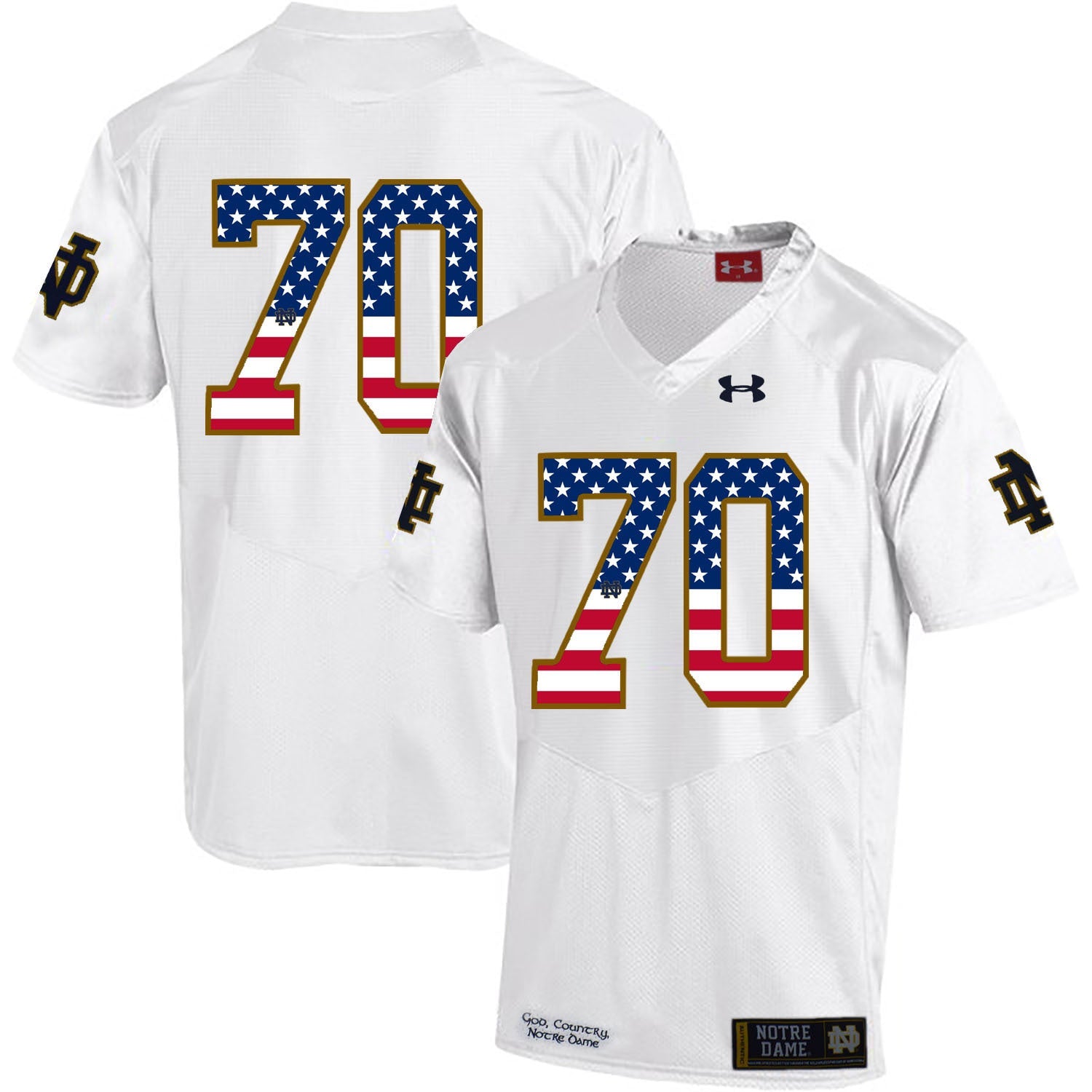 Zack Martin 70 White .1jpg College Football Jersey football jersey product view 1