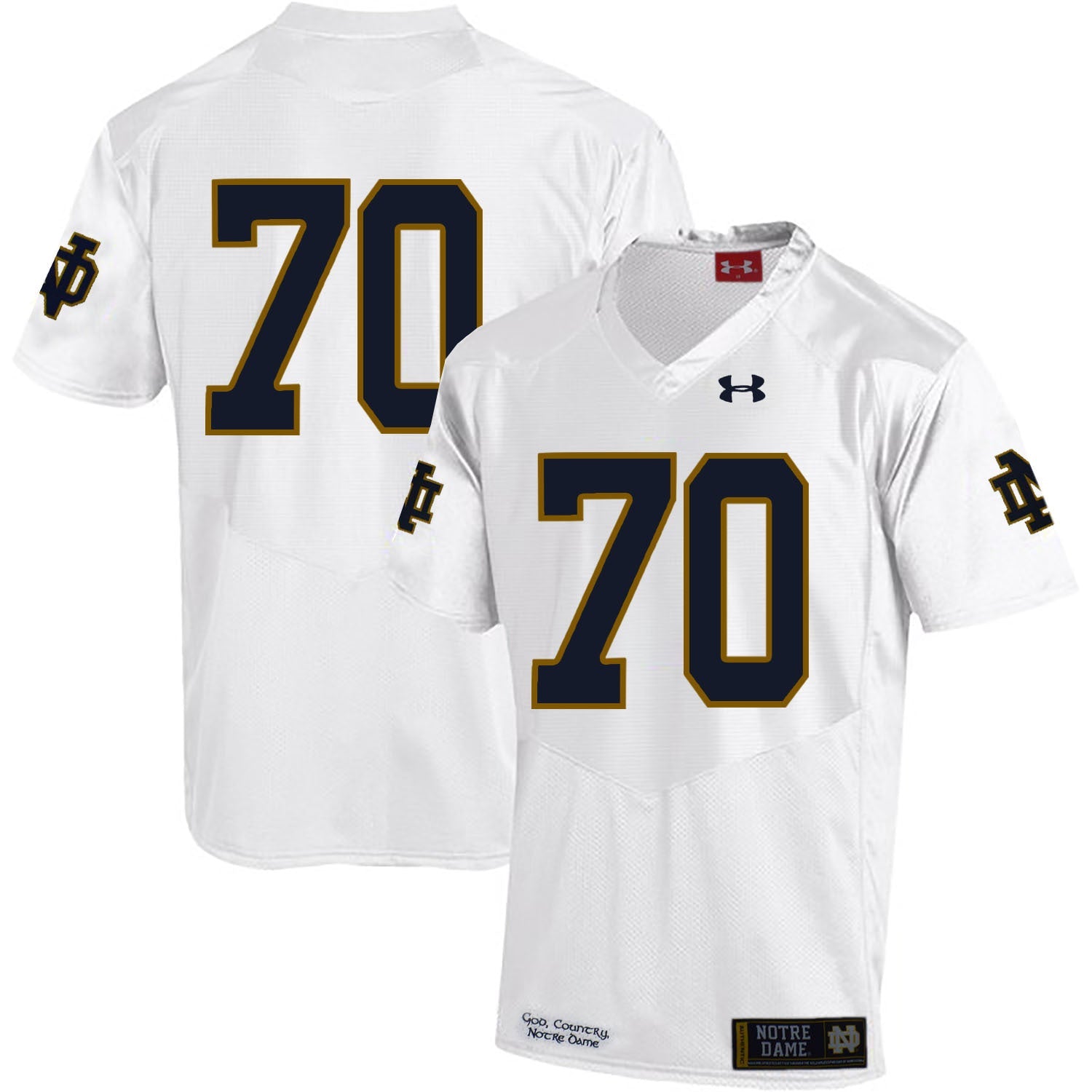 Zack Martin 70 White .2jpg College Football Jersey football jersey product view 1