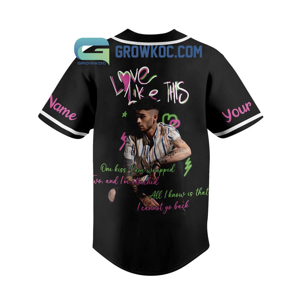 Zain Javadd Malik Love Like This Personalized Baseball Jersey baseball jersey product view 3