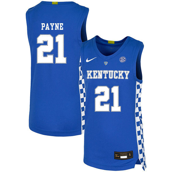 Zan Payne 21 Blue College Football Jersey football jersey product view 1