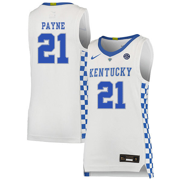 Zan Payne 21 White College Football Jersey football jersey product view 1