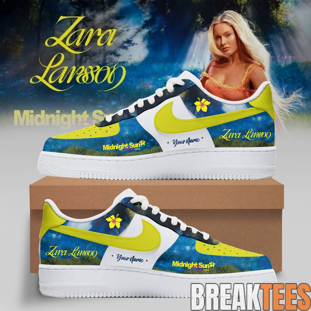 Zara Larsson Midnight Sun Tour 2026 Custom AF1 Shoes Unisex T-shirt, Sweatshirt, Hoodie, Long Sleeve Tee - T-Shirt, Sweatshirt, Hoodie