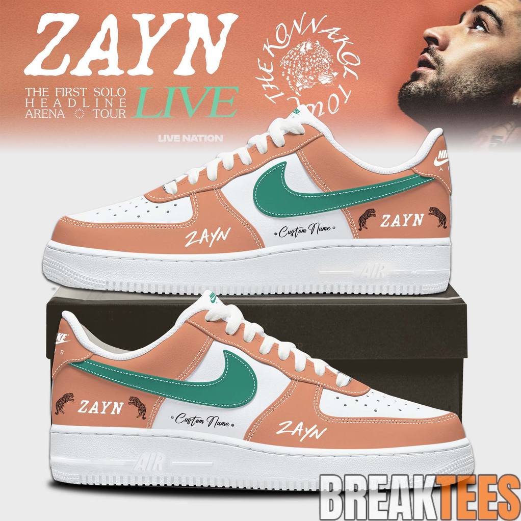 Zayn Malik The Konnakol Tour 2026 Custom Air Force 1 Shoes Unisex T-shirt, Sweatshirt, Hoodie, Long Sleeve Tee - T-Shirt, Sweatshirt, Hoodie