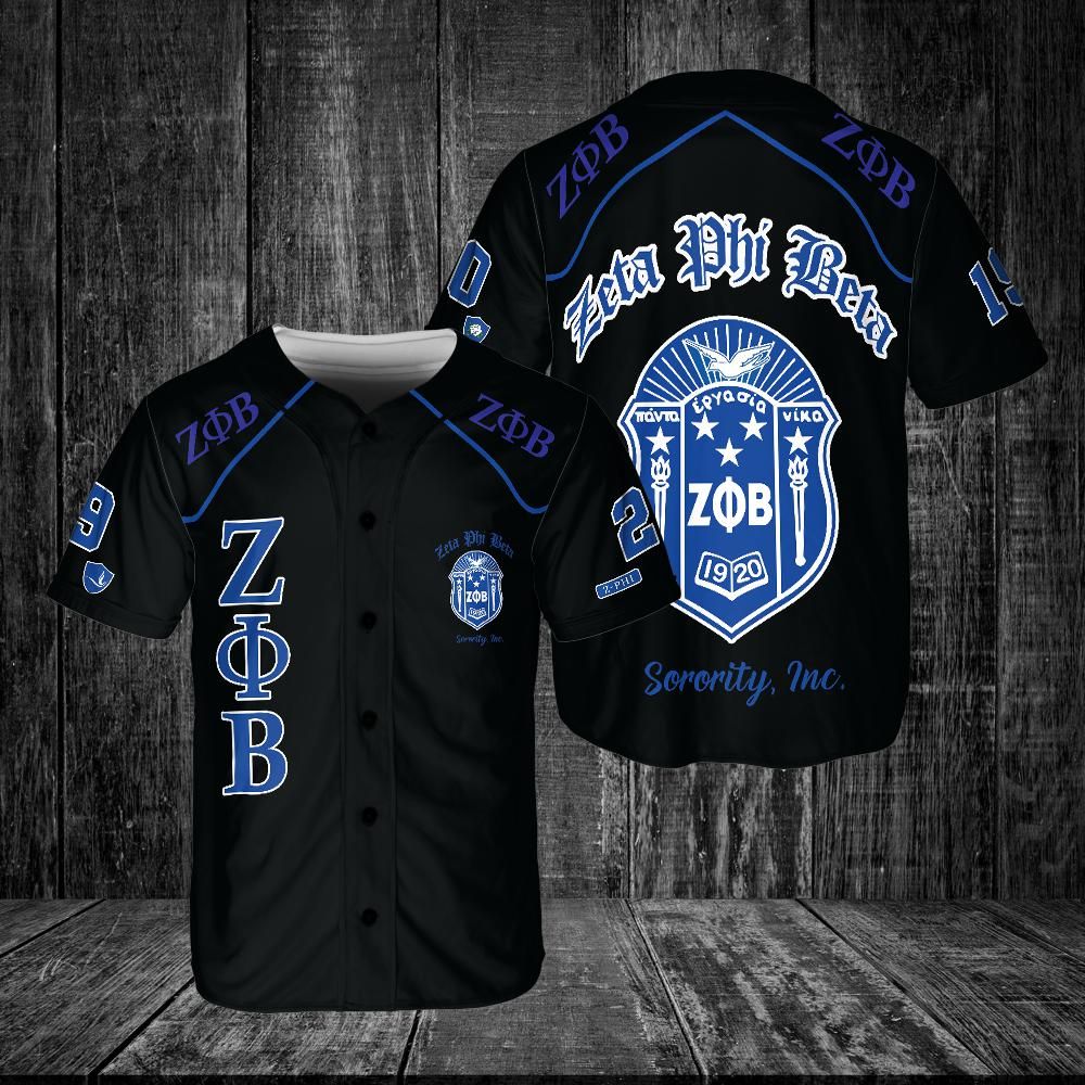 Zeta Phi Beta Sorority Finer Baseball Jersey baseball jersey product view 1