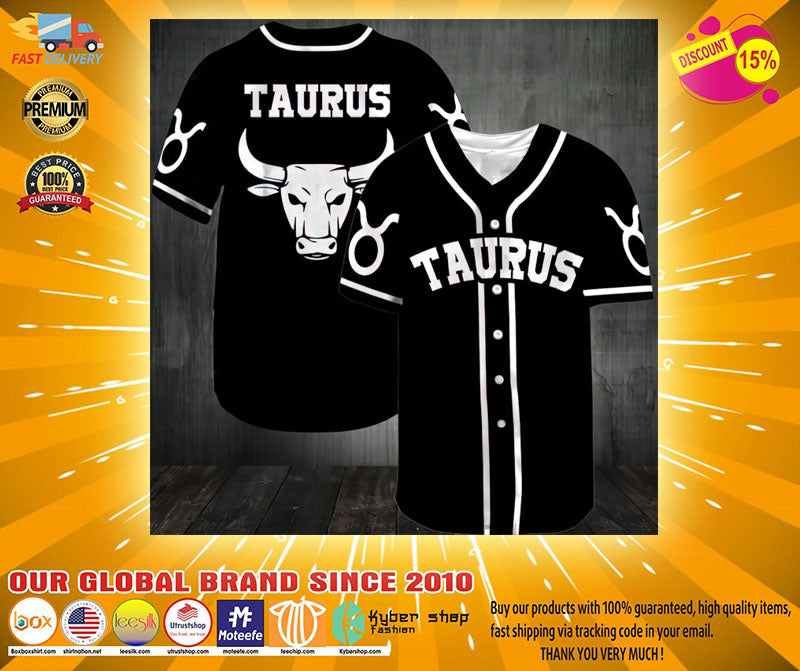 Zodiac Taurus Baseball Jersey baseball jersey product view 1