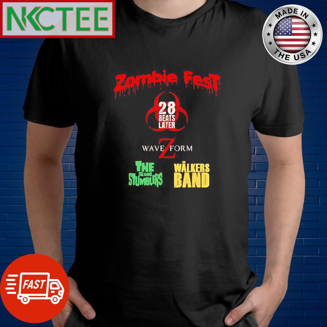 Zombie Fest 28 Beats Layer Wave Z Form The Slow Stumblers The Walker Band Dawn Of The Dance shirt - T-Shirt, Sweatshirt, Hoodie
