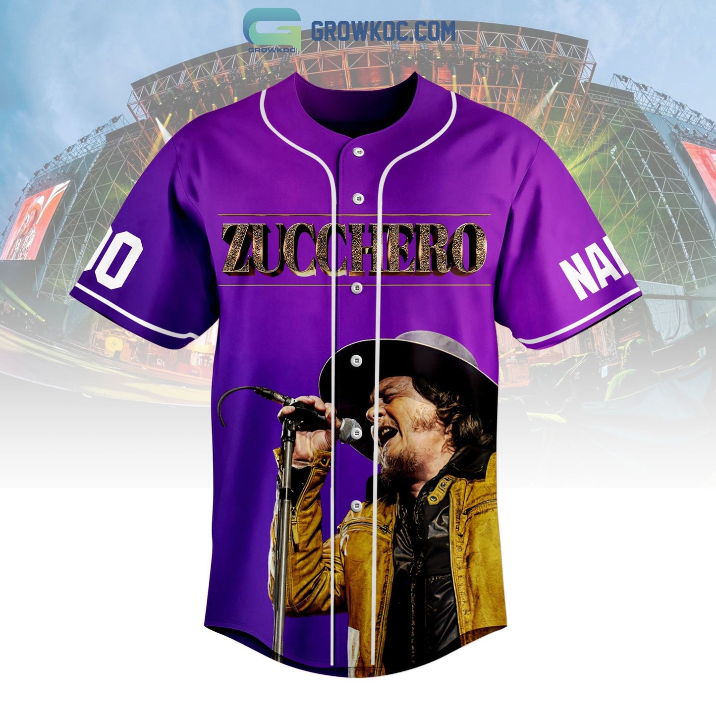 Zucchero Sugar Fornaciari World Wild Tour 2023 Personalized Baseball Jersey baseball jersey product view 2