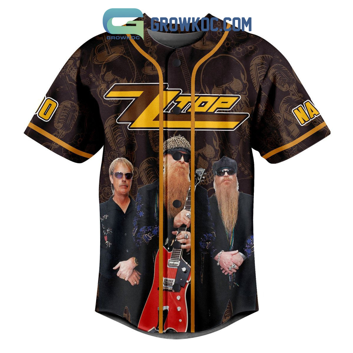 ZzTop Raw Whisky Tour Personalized Baseball Jersey baseball jersey product view 2