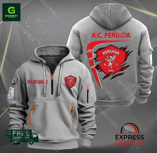 A.C. Perugia Personalized Quarter Zip Hoodie Unisex T-shirt, Sweatshirt, Hoodie, Long Sleeve Tee - T-Shirt, Sweatshirt, Hoodie