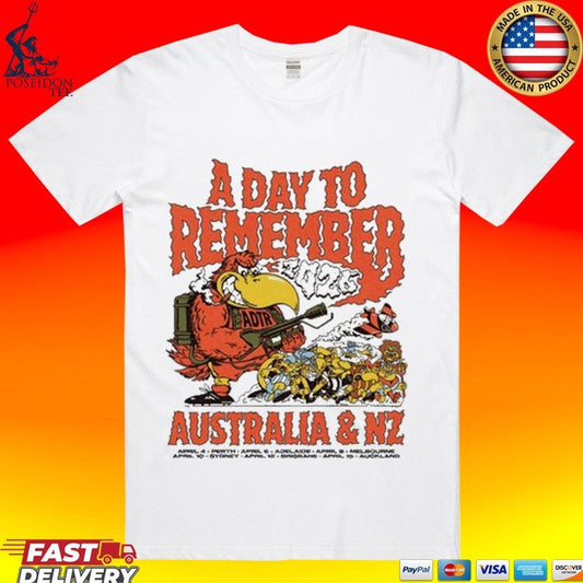 A Day To Remember Big Rock Tour April 2026 In Australia & New Zealand T-shirt Unisex T-shirt, Sweatshirt, Hoodie, Long Sleeve Tee - T-Shirt, Sweatshirt, Hoodie
