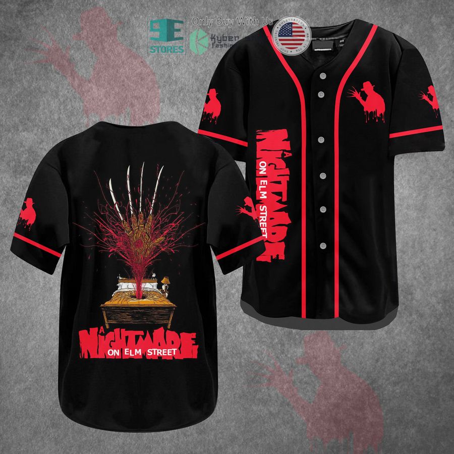 BEST A Nightmare on Elm Street black Baseball Jersey baseball jersey product view 1