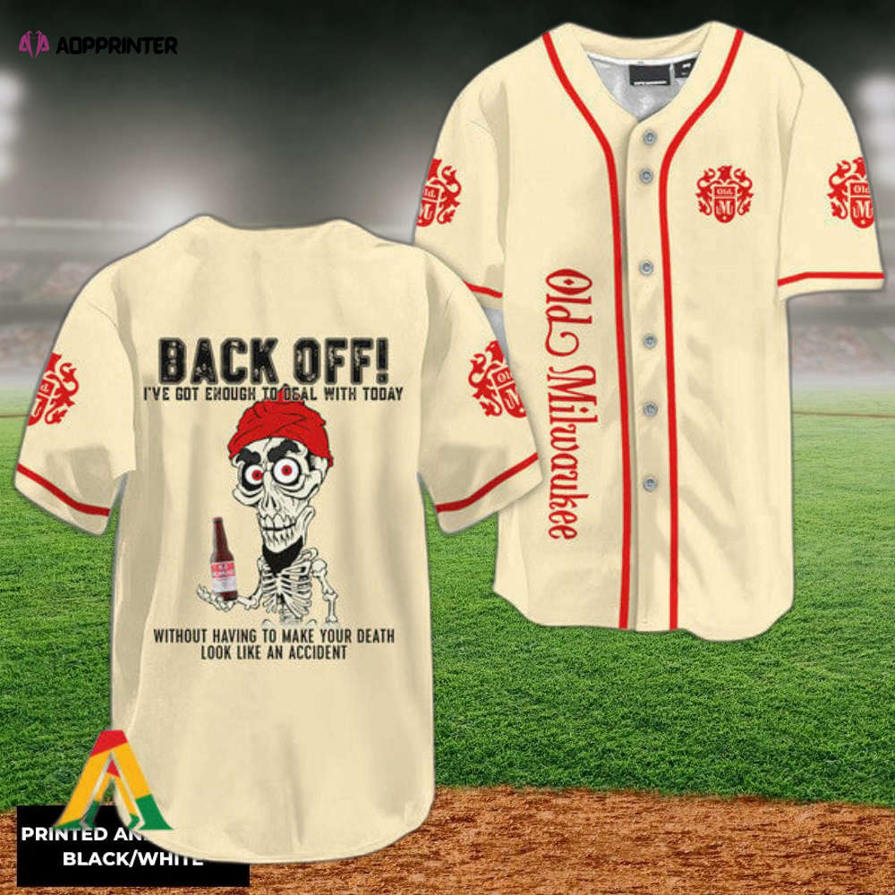 Achmed Old Milwaukee Baseball Jersey: Back Off in Style! - Aopprinter baseball jersey product view 1